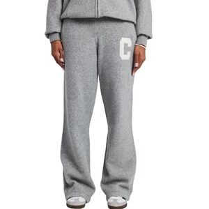 Cernucci Women's Grey Wide Leg Knit Jogger Pants Size S NWT